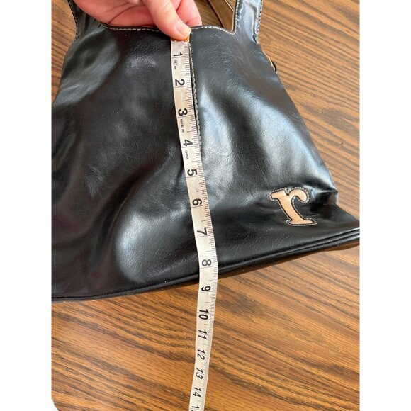 Nine West black cream zippered and snap bag with initial R - Picture 9 of 11